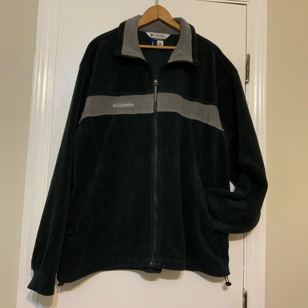 EUC Columbia Zip-UP Fleece Black/Gray Jacket